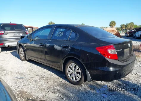 2012 Honda Civic Lx из США, поврежденный, VIN 2HGFB2F54CH564111